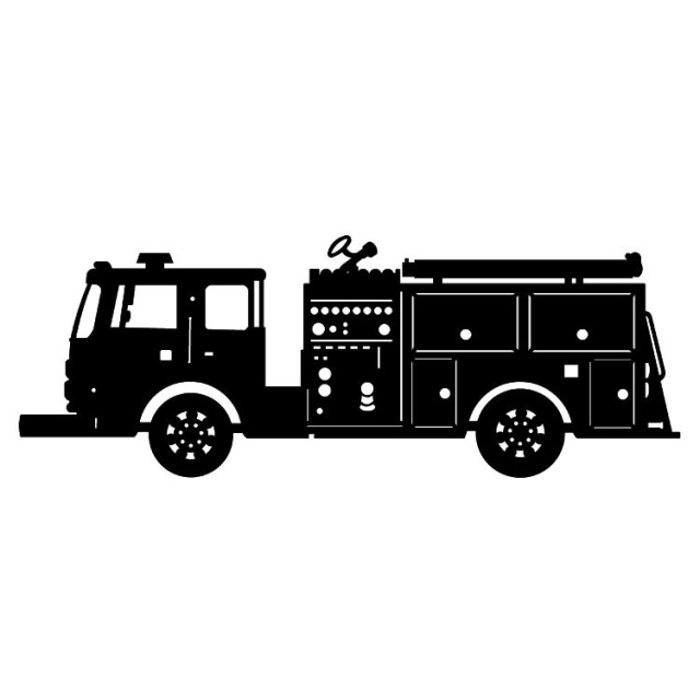 fire engine clip art black white - photo #36